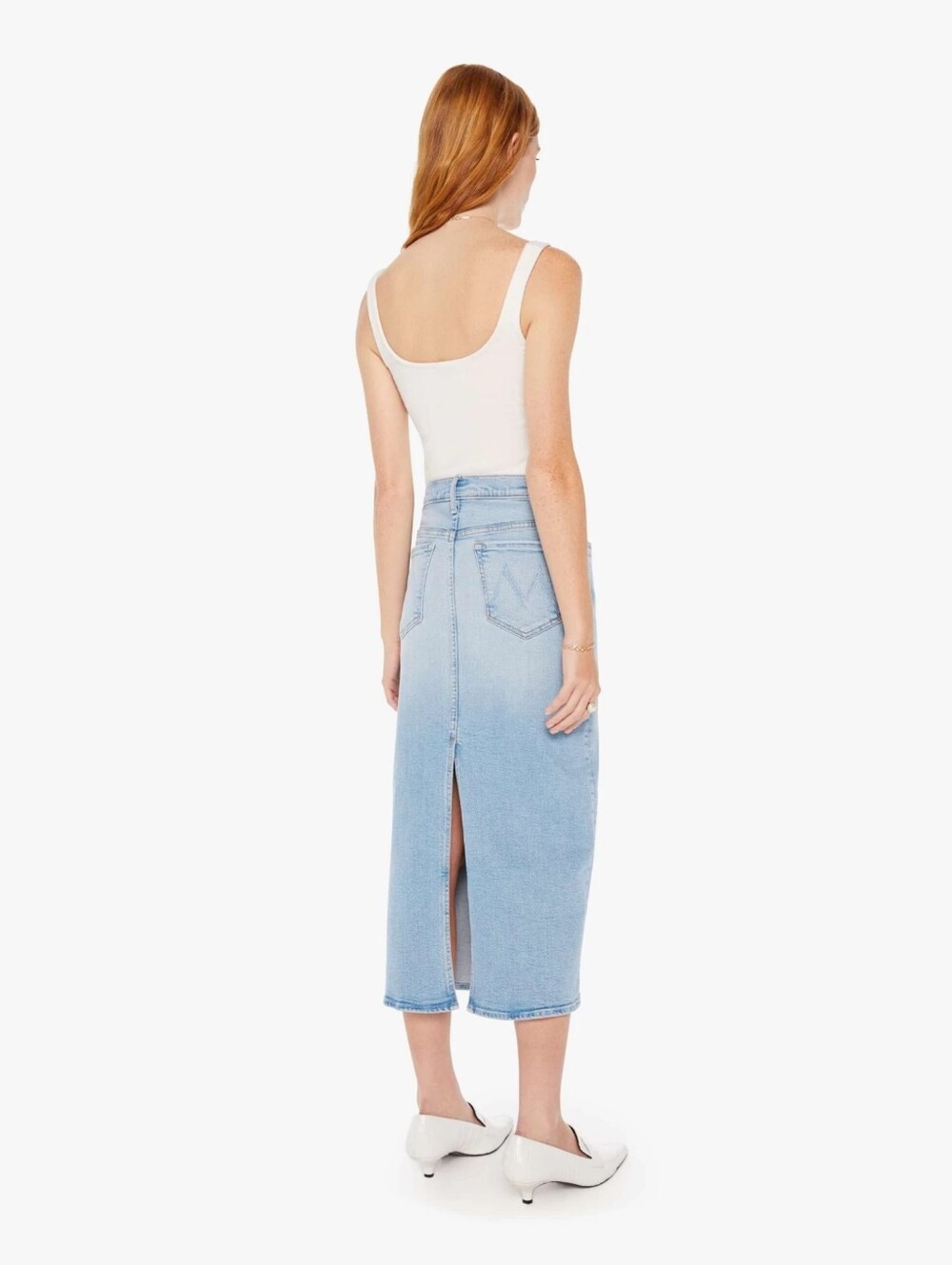 Mother The Pencil Pusher Denim Midi Skirt in Limited Edition - Picture 5 of 8